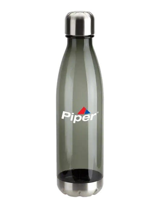 Piper Bayside Tritan™ Smoke 25 oz Bottle with Stainless Base and Cap w/Piper Logo