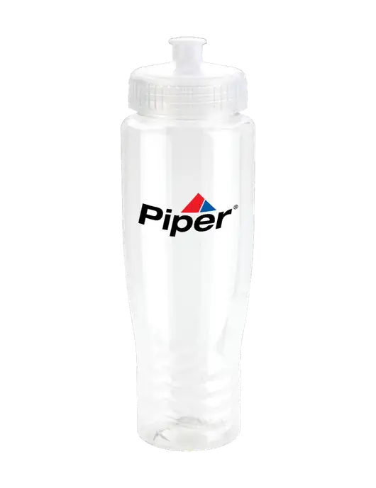 Piper Roam Clear 28 oz Eco-Polyclear™ Bottle with Push Pull Lid w/Piper Logo