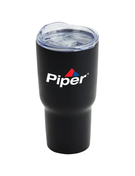 Piper Belmont Black 30 oz Insulated Travel Tumbler w/Piper Logo