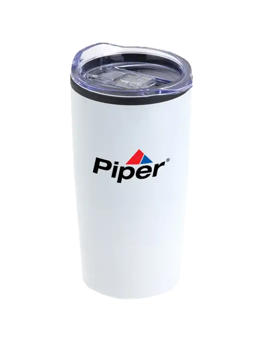 Piper Olympus White 20 oz Tumbler w/Piper Logo