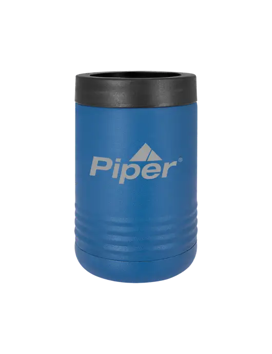 Piper Polar Camel 12 oz Powder Coated Royal Blue Vacuum Insulated Beverage Holder w/Piper Logo