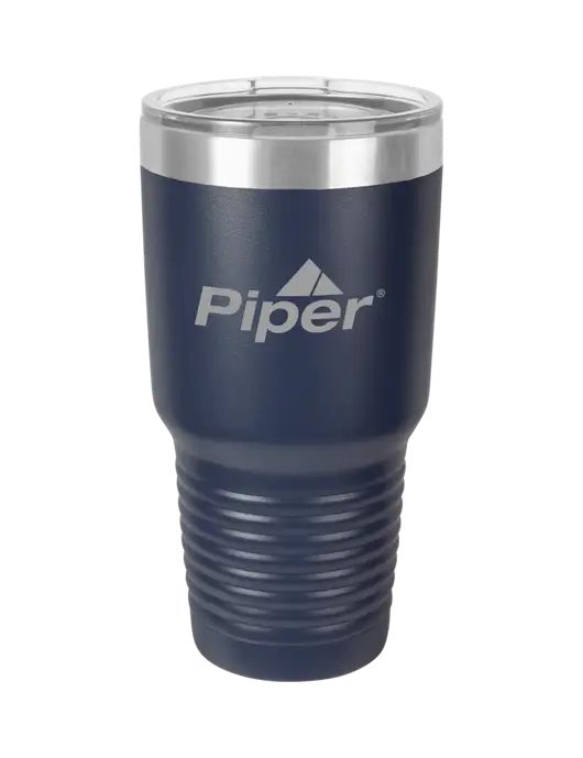 Piper Polar Camel 30 oz Powder Coated Navy Vacuum Insulated Tumbler w/Piper Logo