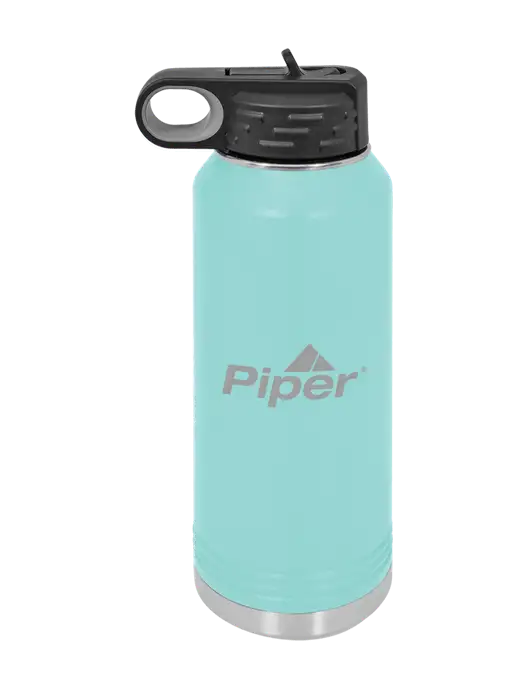 Piper Polar Camel 32 oz Powder Coated Seafoam Vacuum Insulated Water Bottle w/Piper Logo