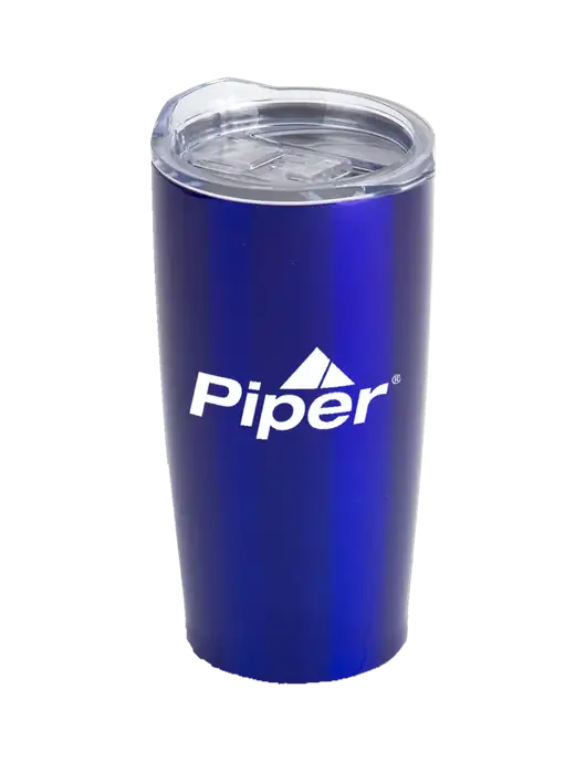 Piper Society Blue 20 oz Insulated Tumbler w/Piper Logo