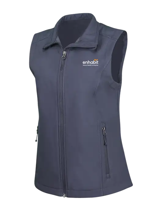 Enhabit Charcoal Grey Womens Core Soft Shell Vest w/Enhabit Logo