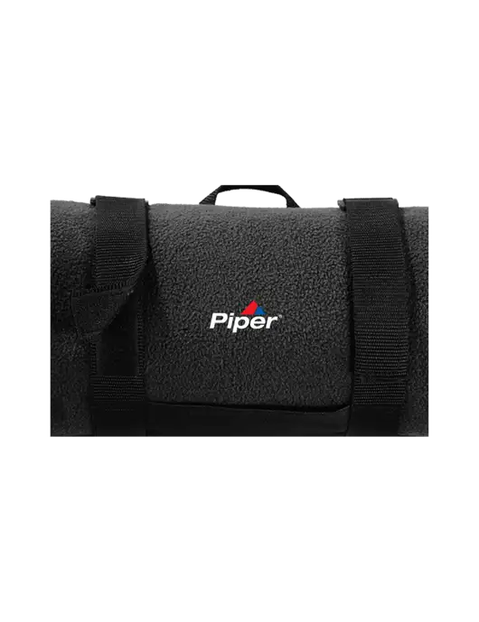 Piper Casual Midnight Heather Fleece Blanket With Strap w/Piper Logo