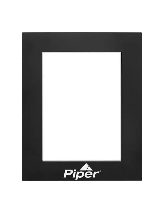 Piper Black Aluminum Photo Frame, 5 x 7 w/Piper Logo