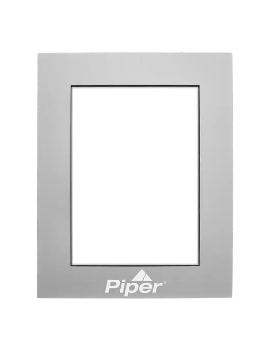Piper Grey Aluminum Photo Frame, 5 x 7 w/Piper Logo