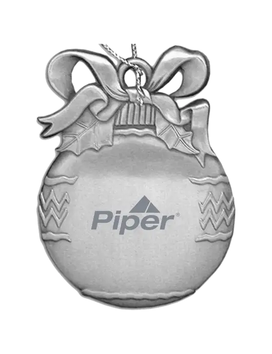 Piper Holiday Classic Pewter Ornament  w/Piper Logo