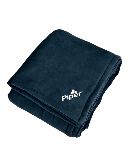 Piper Mountain Lodge Navy Eclipse Blanket w/Piper Logo