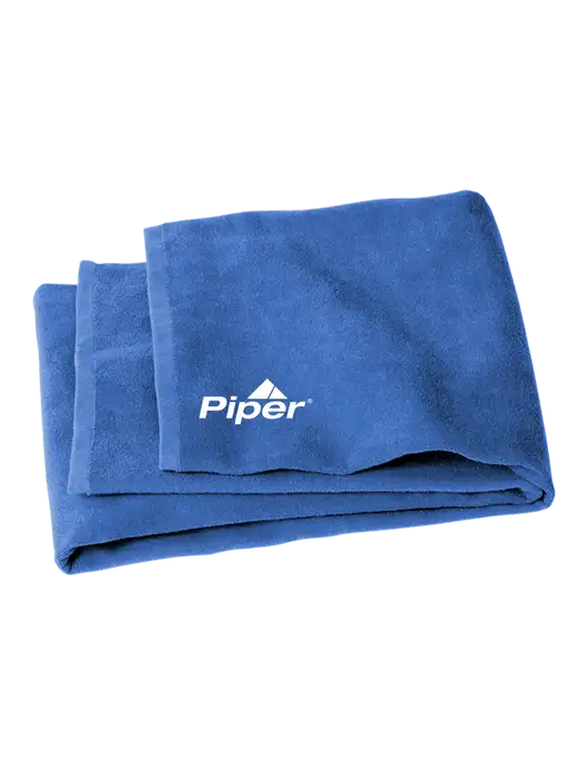 Piper Royal Beach Towel w/Piper Logo