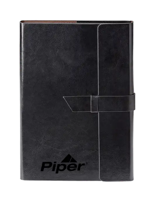 Piper Fabrizio Black Refillable 6.875 x 9.56 Portfolio w/Piper Logo