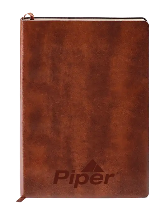 Piper Fabrizio Brown Soft Cover 5.75 x 8.125 Journal w/Piper Logo