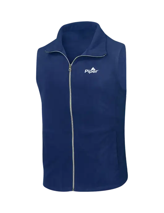 Piper Navy Microfleece Vest w/Piper Logo