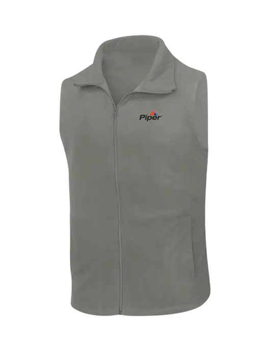 Piper Medium Grey Microfleece Vest w/Piper Logo
