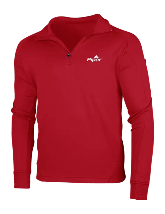 Piper True Red Tech Fleece 1/4 Zip Pullover w/Piper Logo