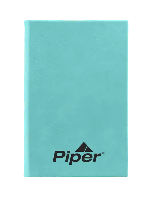Piper Seafoam Leatherette 5.25 x 8.25 Journal w/Piper Logo