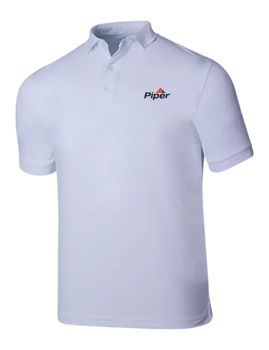 Piper Callaway Ottoman Bright White Polo w/Piper Logo