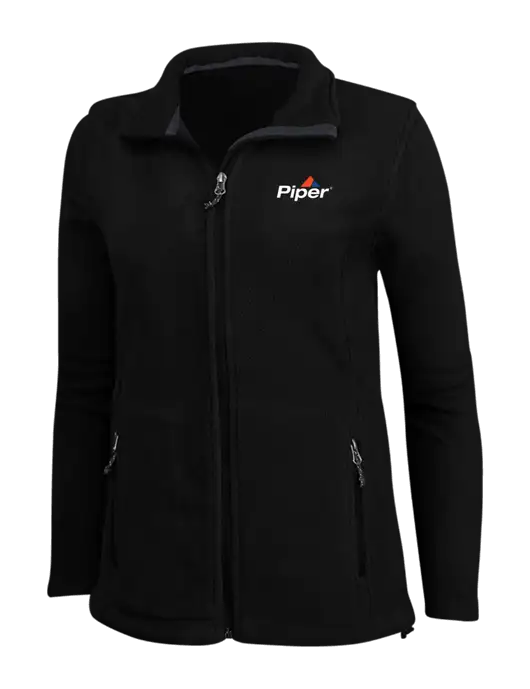 Piper Womens Black Fleece Jacket w/Piper Logo