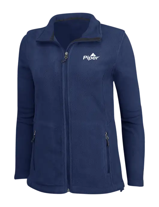 Piper Womens Navy Fleece Jacket w/Piper Logo