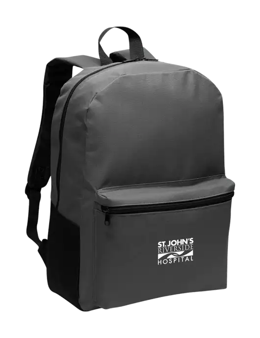 St. John’s Riverside Casual Dark Charcoal Lightweight Laptop Backpack w/St. John's Riverside Logo