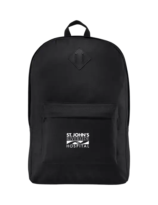 St. John’s Riverside Retro Black Backpack w/St. John's Riverside Logo
