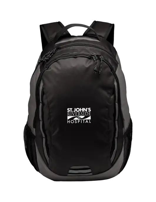 St. John’s Riverside Ridge Charcoal/Dark Charcoal Laptop Backpack w/St. John's Riverside Logo