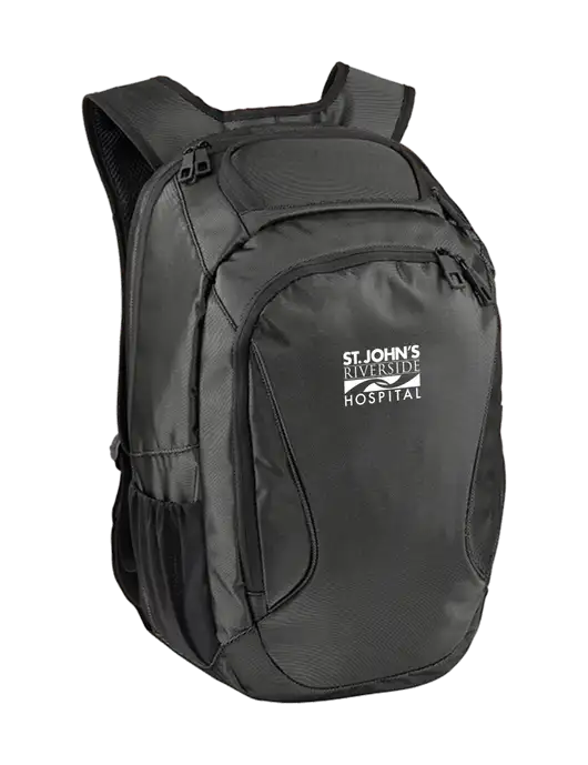 St. John’s Riverside Stealth Dark Grey/Black Laptop Backpack w/St. John's Riverside Logo