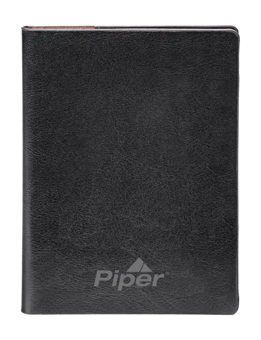 Piper Fabrizio Black Rfid Passport Holder w/Piper Logo