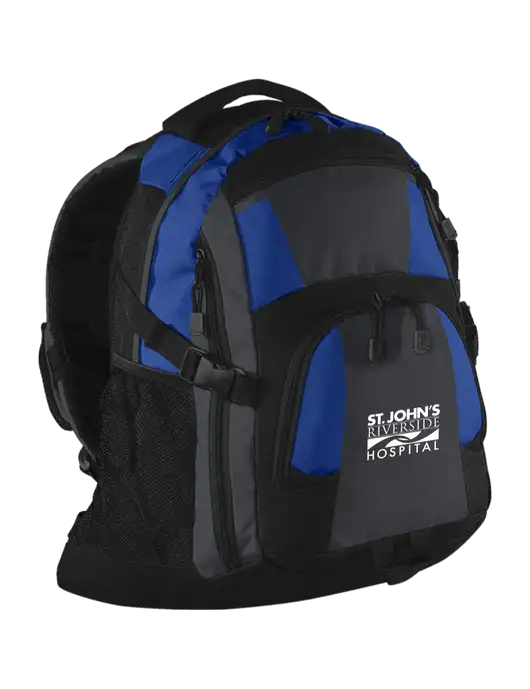 St. John’s Riverside Urban Royal/Grey/Black Laptop Backpack w/St. John's Riverside Logo
