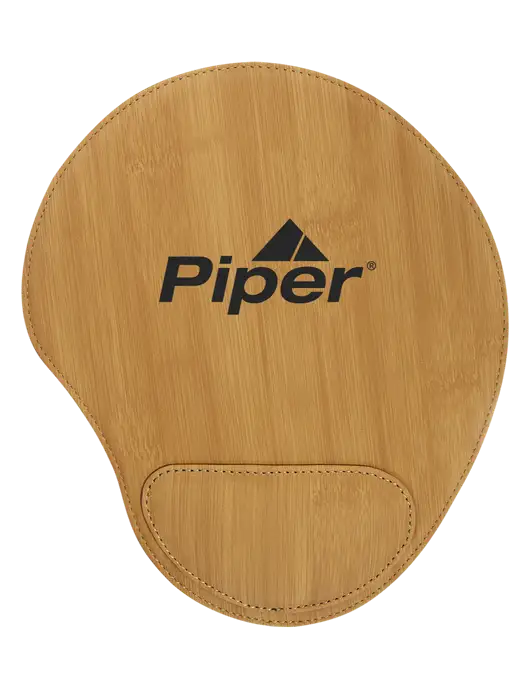 Piper Bamboo Leatherette Mouse Pad w/Piper Logo