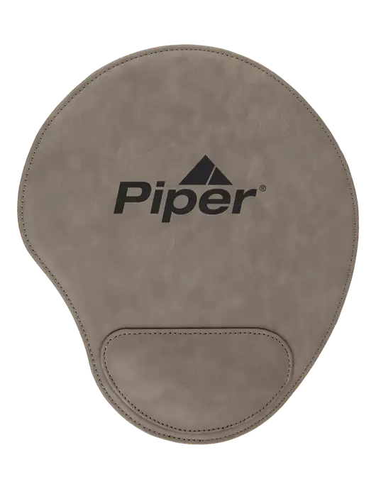 Piper Gray Leatherette Mouse Pad w/Piper Logo