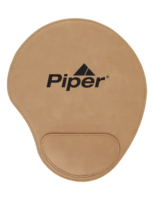 Piper Tan Leatherette Mouse Pad w/Piper Logo