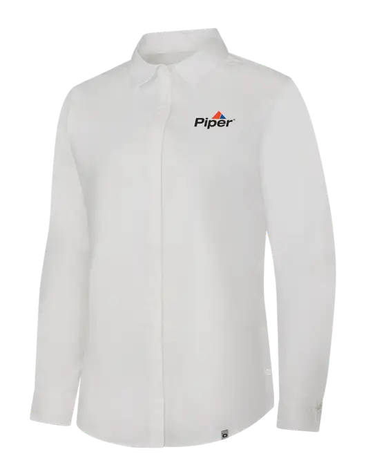 Piper OGIO Womens White Commuter Woven Shirt w/Piper Logo