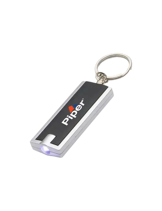 Piper Simple Touch Black LED Key Chain w/Piper Logo