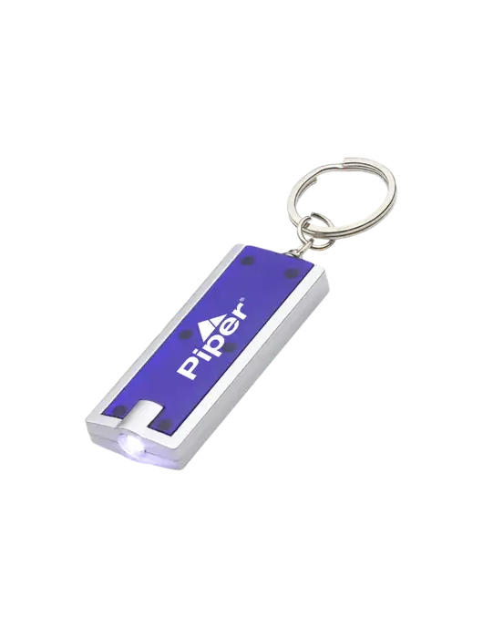 Piper Simple Touch Blue LED Key Chain w/Piper Logo