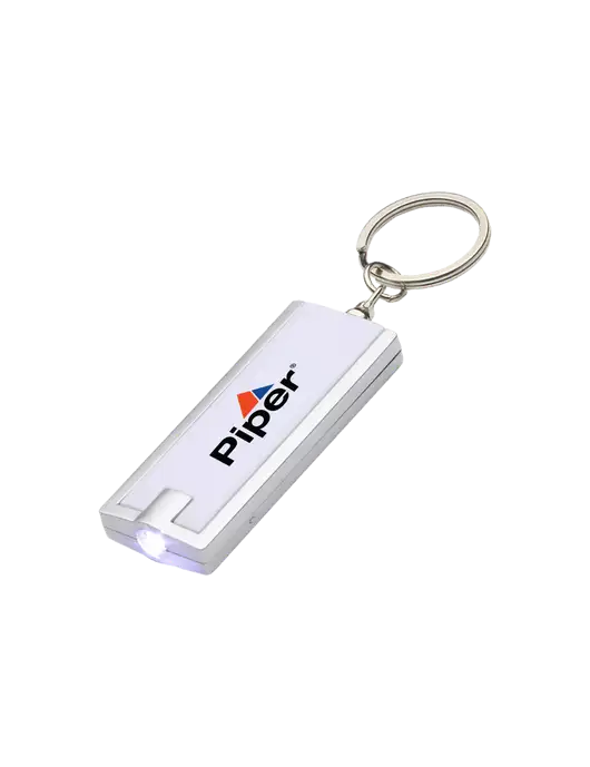 Piper Simple Touch White LED Key Chain w/Piper Logo