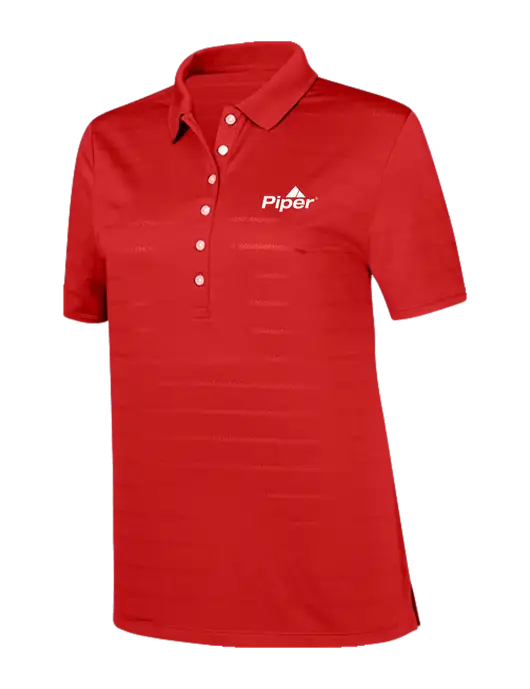 Piper Callaway Womens Red Ventilated Polo w/Piper Logo