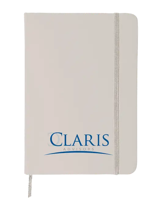 Anders CPA White Comfort Touch Bound Journal 5" X 7" w/Claris Logo