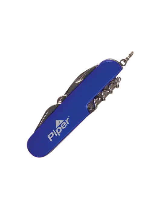 Piper Blue 8 Function Multitool Pocket Knife w/Piper Logo