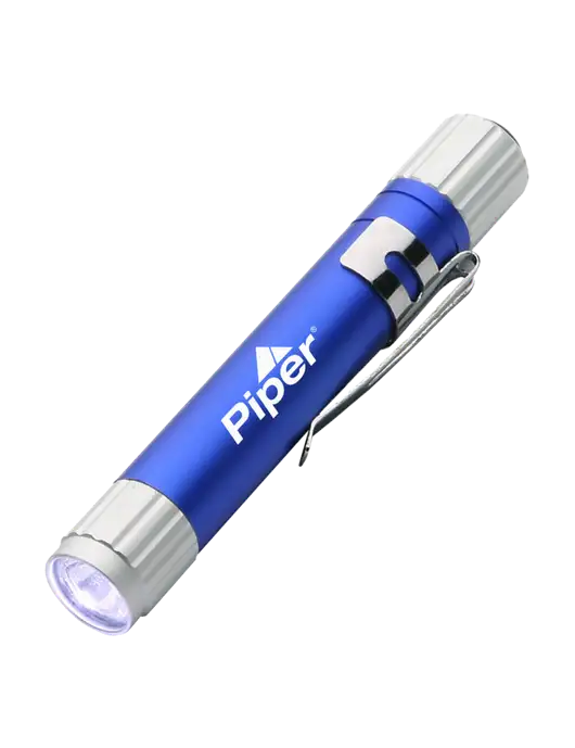 Piper Blue Aluminum LED Penlight w/Piper Logo