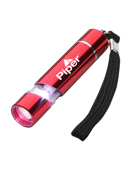 Piper Red Aluminum Scope LED Flashlight w/Piper Logo