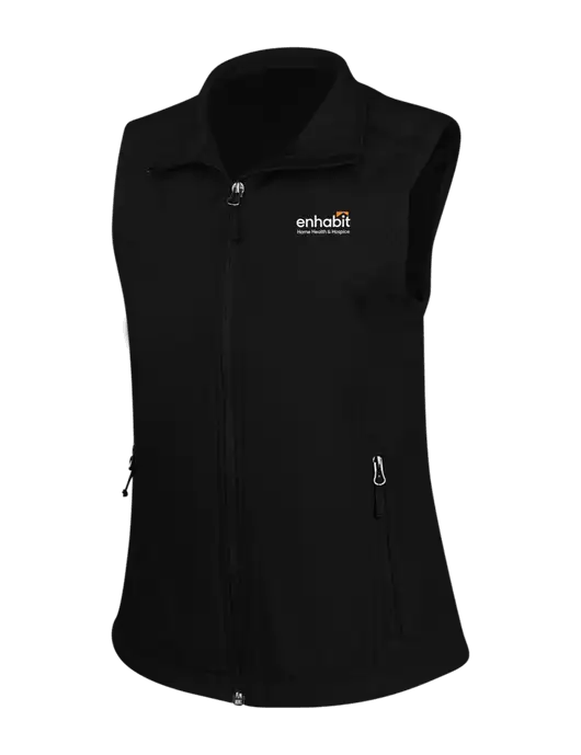 Enhabit Black Womens Core Soft Shell Vest w/Enhabit Logo