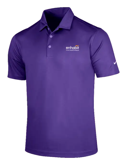 Enhabit NIKE Purple Dri-Fit Micro Pique Polo w/Enhabit Logo