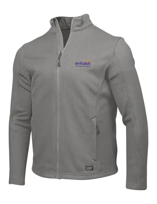 Enhabit OGIO Medium Grey Grit Fleece Jacket w/Enhabit Logo