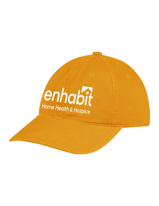 Enhabit Garment Washed Unstructured Twill Yellow Gold Cap w/Enhabit Logo