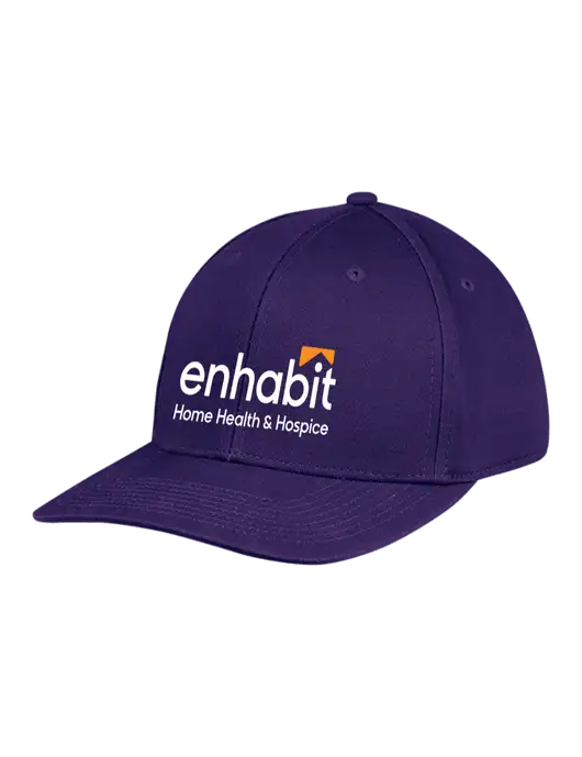 Enhabit Premium Modern Structured Twill Purple Snapback Cap w/Enhabit Logo