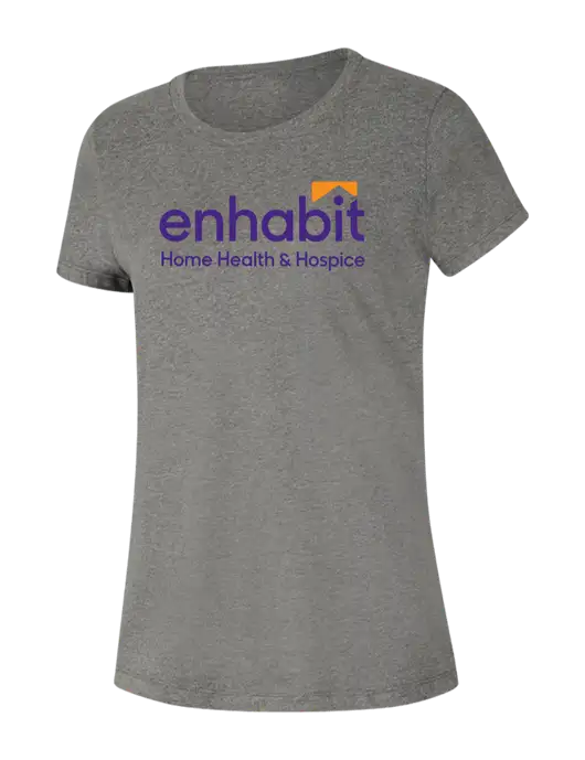 Enhabit Womens Seriously Soft Grey Frost T-Shirt w/Enhabit Logo