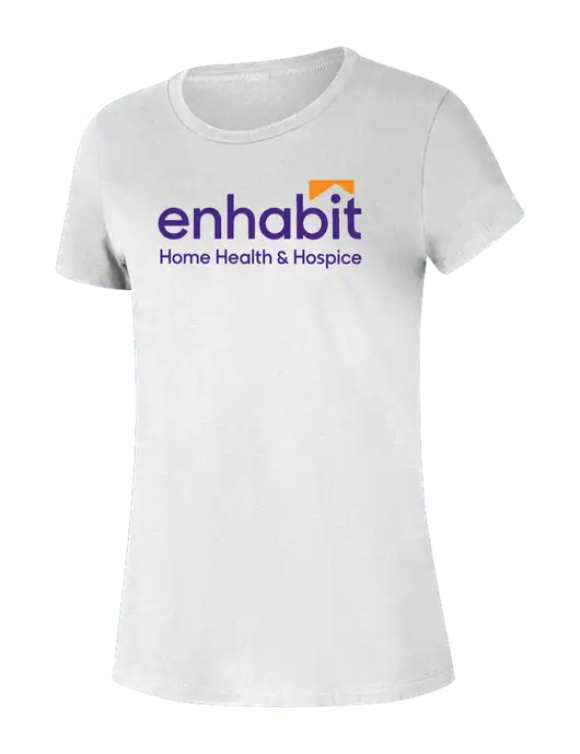 Enhabit Womens Seriously Soft White T-Shirt w/Enhabit Logo