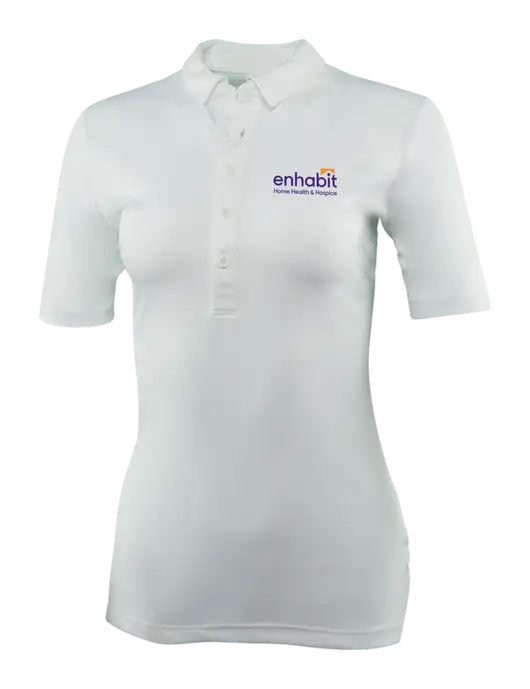 Enhabit White Womens Posi-UV Pro Polo w/Enhabit Logo